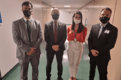Delegada Tainah de Almeida (DASPAR/PF), delegado Luciano Leiro e representantes de entidades de classe da PF